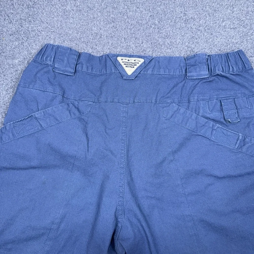 Columbia Half Moon PFG Shorts Mens Medium Blue Cargo Utility Performance
